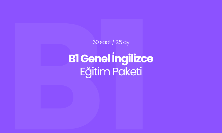 B1 Genel İngilizce Eğitim Paketi